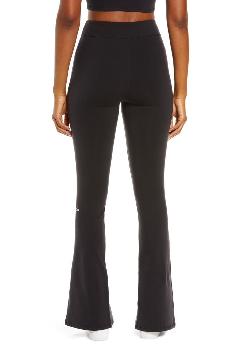 Flutter High Waist Leggings, Alternate, color, BLACK