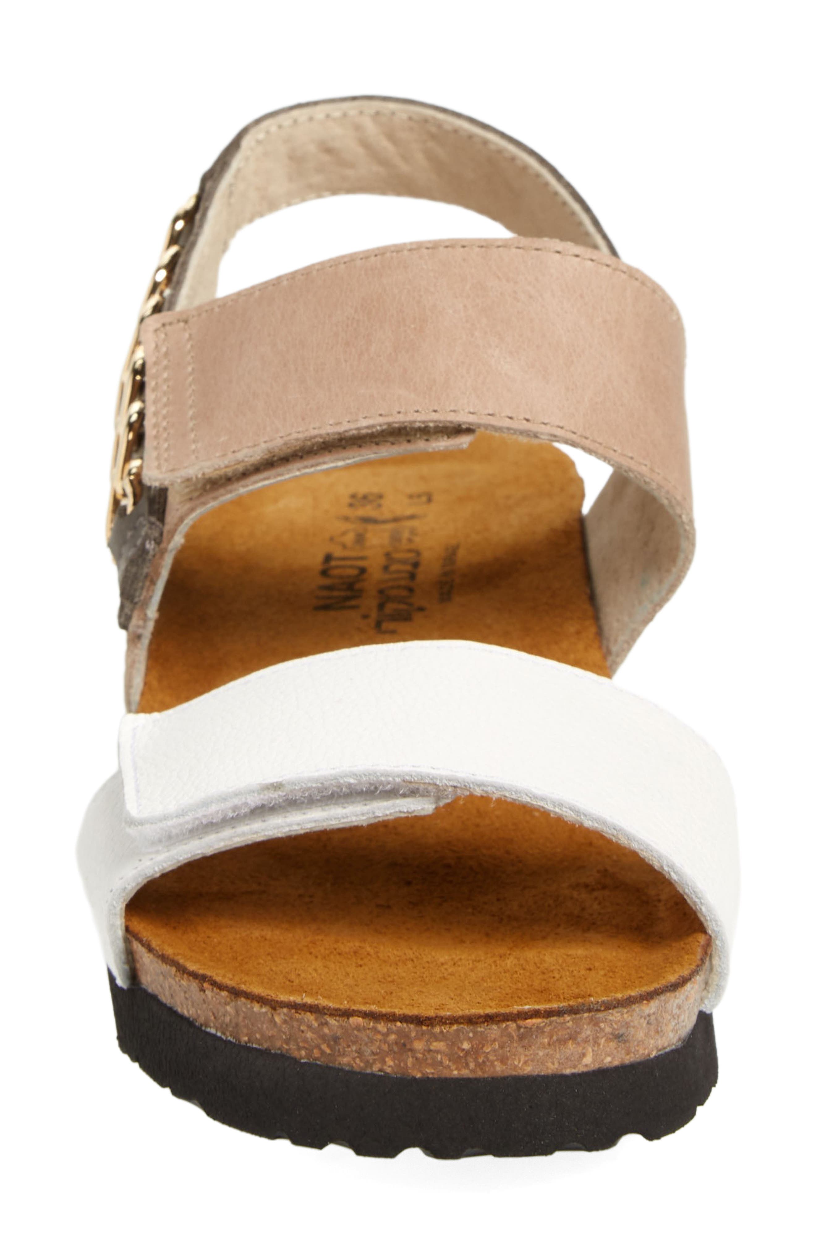 Naot Eliana Slingback Sandal, Alternate, color, White/ Khaki/ Grey Leather