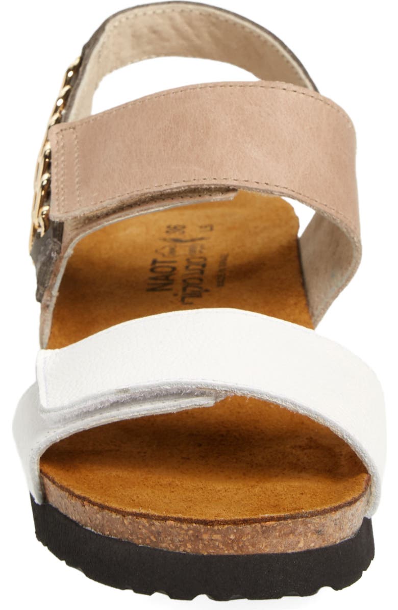 Naot Eliana Slingback Sandal, Alternate, color, White/ Khaki/ Grey Leather