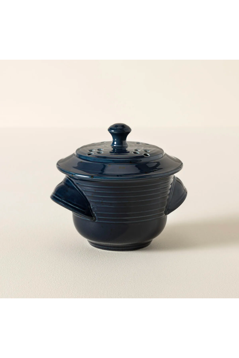Stoneware Microwave Veggie Steamer, Alternate, color, Deep Blue