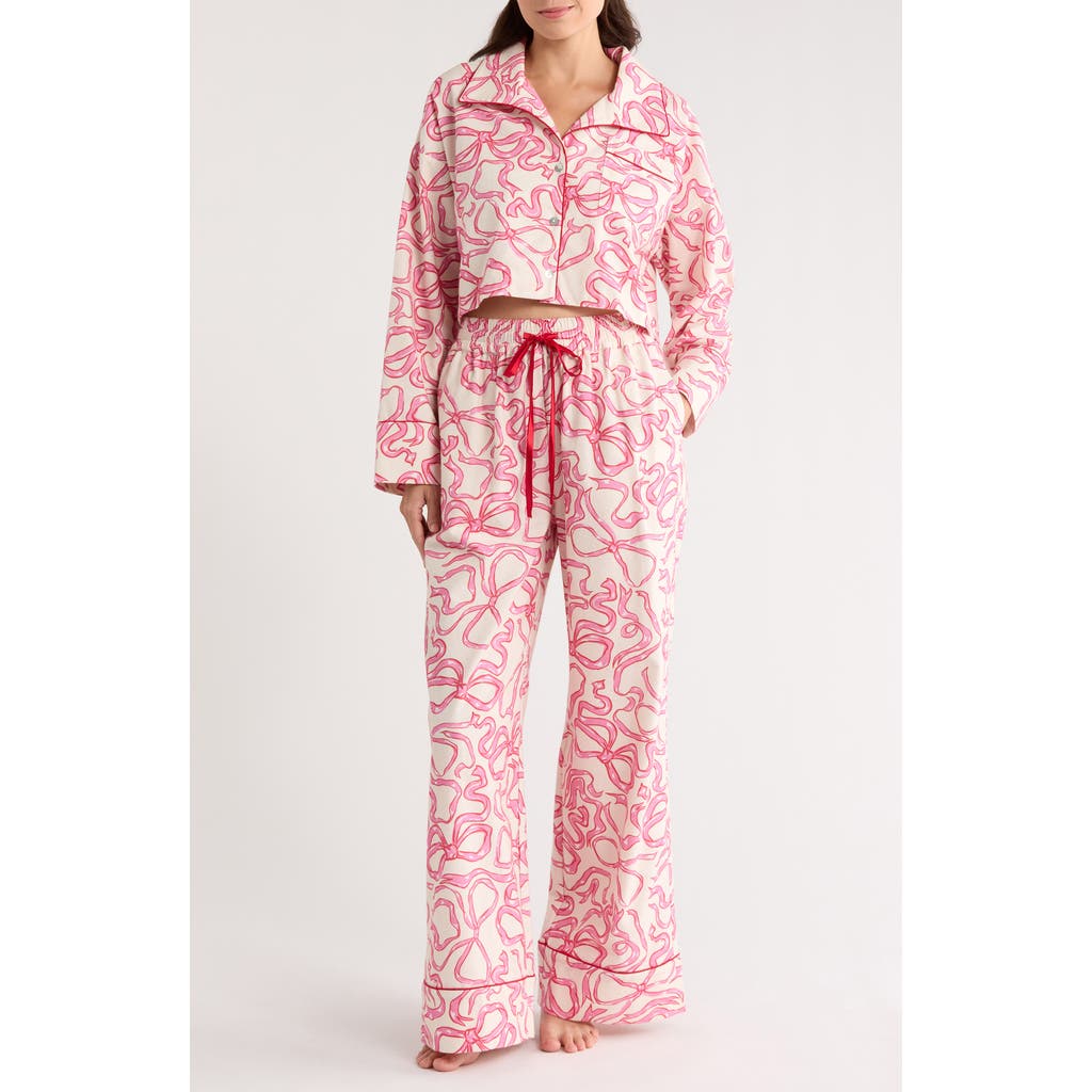 Kilo Brava Print Cotton Pajamas In Pink
