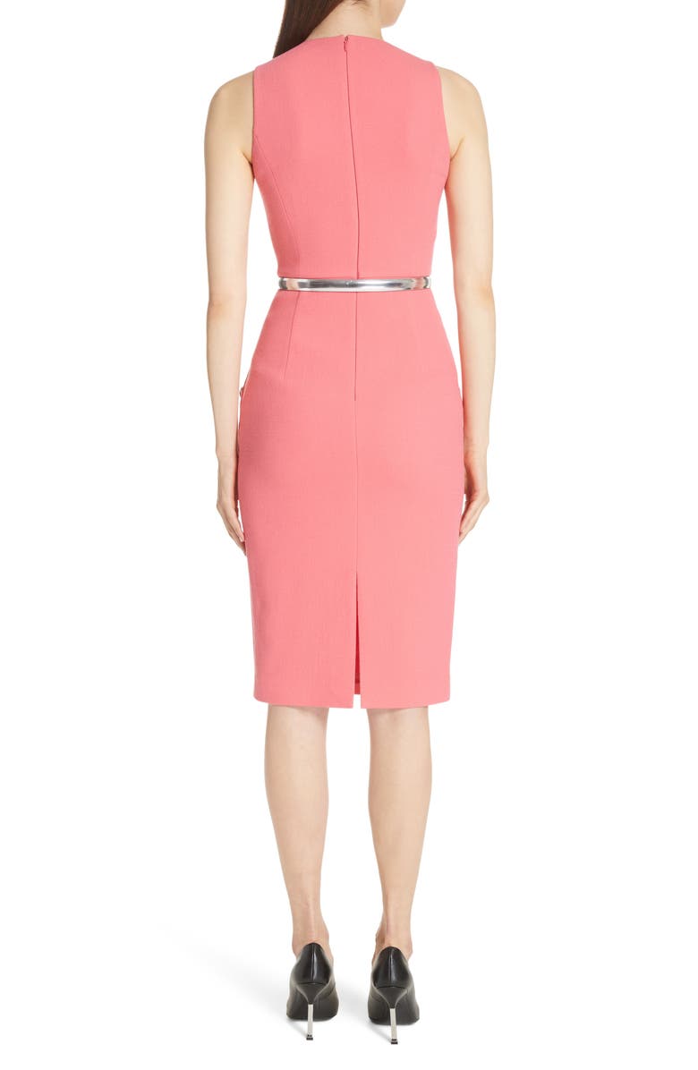 Michael Kors Button Detail Stretch Wool Dress, Alternate, color, 