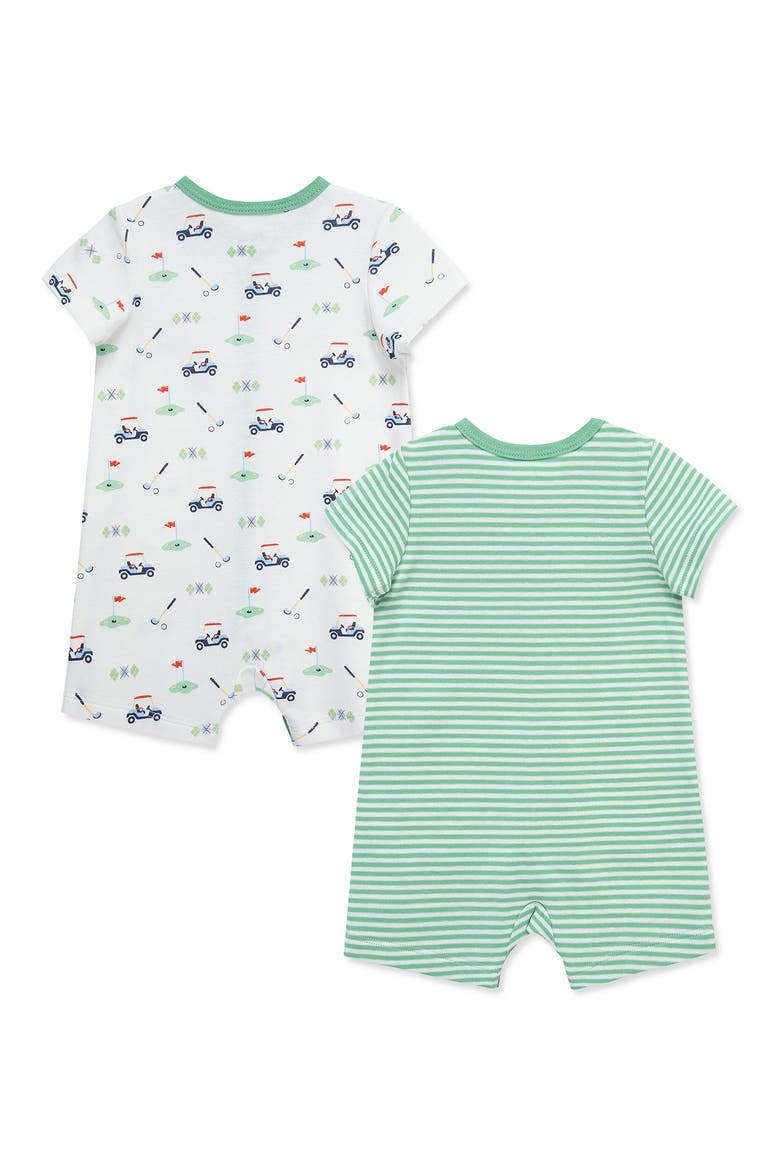 2-Pack Cotton Bubble Rompers, Alternate, color, GREEN
