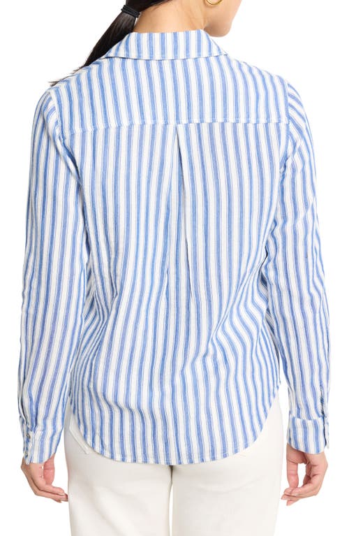 Shop Nic + Zoe Nic+zoe Stripe Double Gauze Button-up Shirt