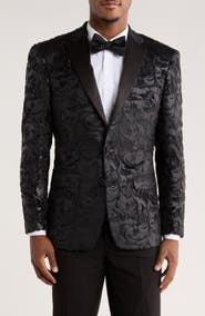ZEGARIE Paisley Notched Collar Sport Coat