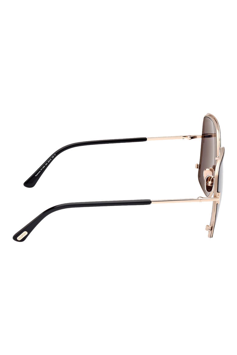 Raphaela 60mm Butterfly Sunglasses, Alternate, color, SHINY GOLD/ SMOKE