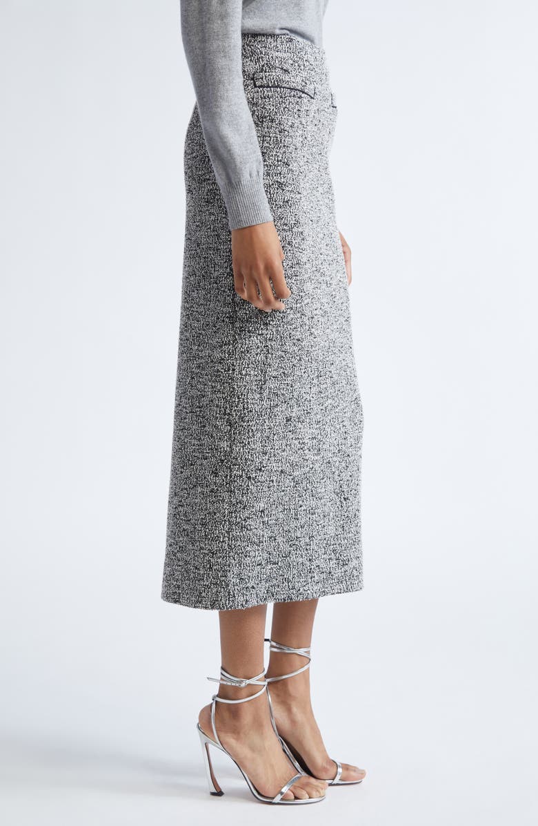 Oscar de la Renta Bouclé Jersey Knit Pencil Skirt, Alternate, color, 
