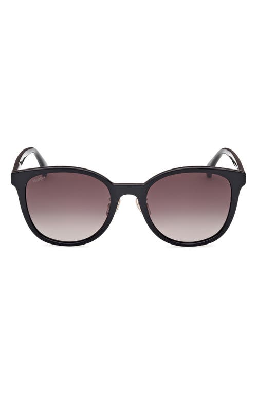 Max Mara 55mm Round Sunglasses In Black