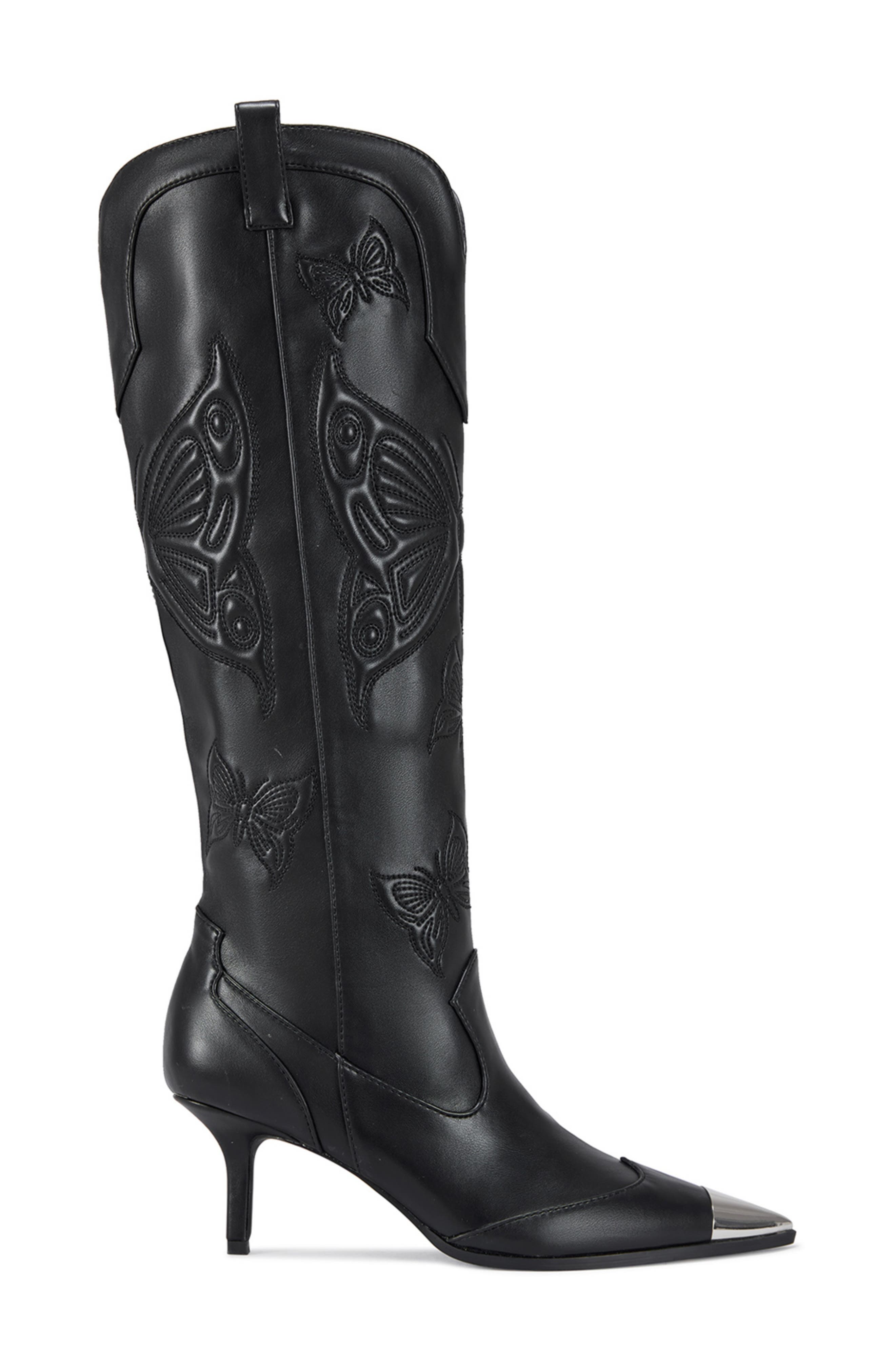 AZALEA WANG Floryan Knee High Western Boot, Alternate, color, 