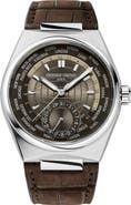 FREDERIQUE CONSTANT Highlife Worldtimer Manufacture Leather Strap Watch, 41mm