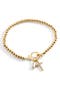 Cross Charm Birthstone Bracelet