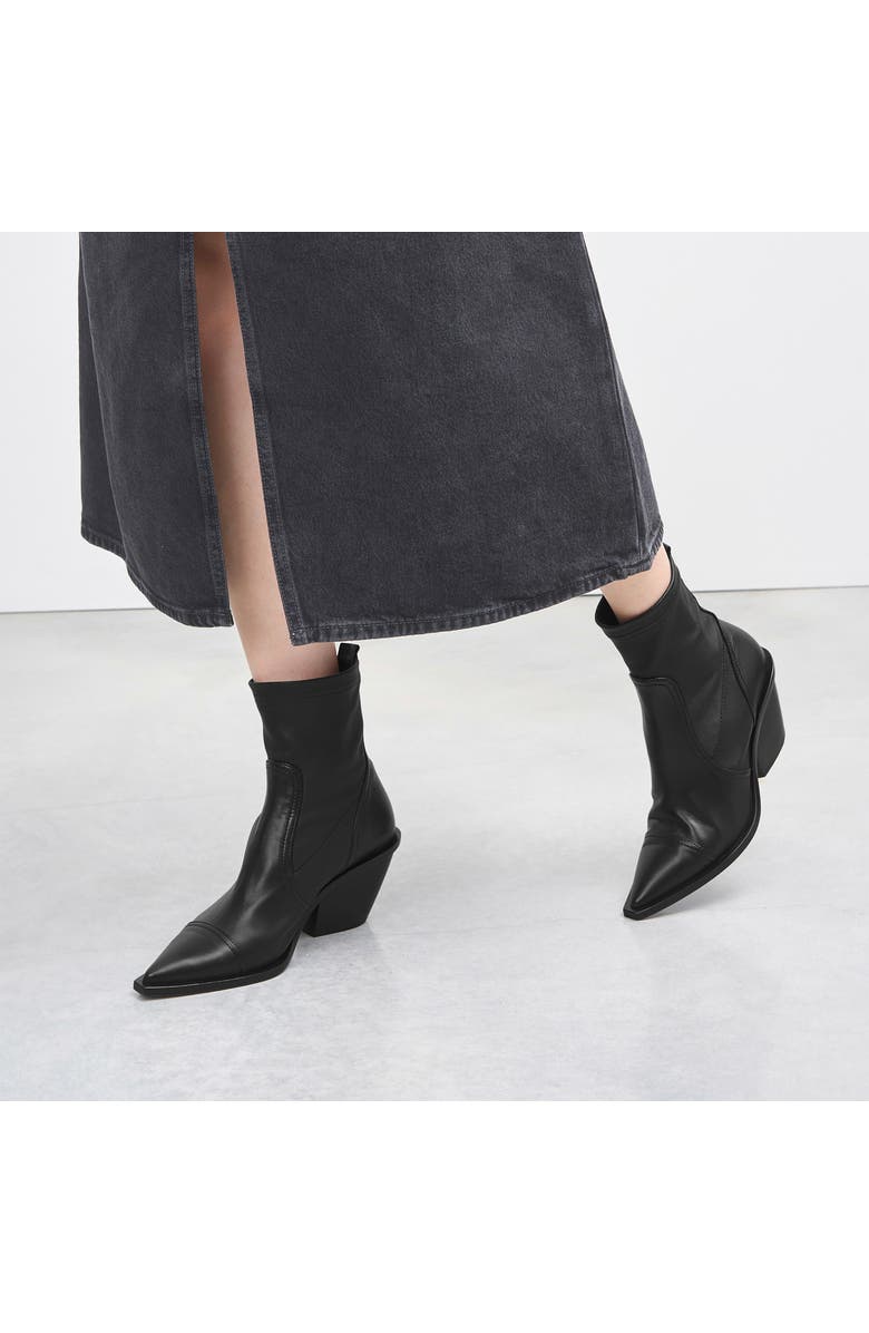 AGL Roberta Stretch Pointed Cap Toe Bootie, Alternate, color,