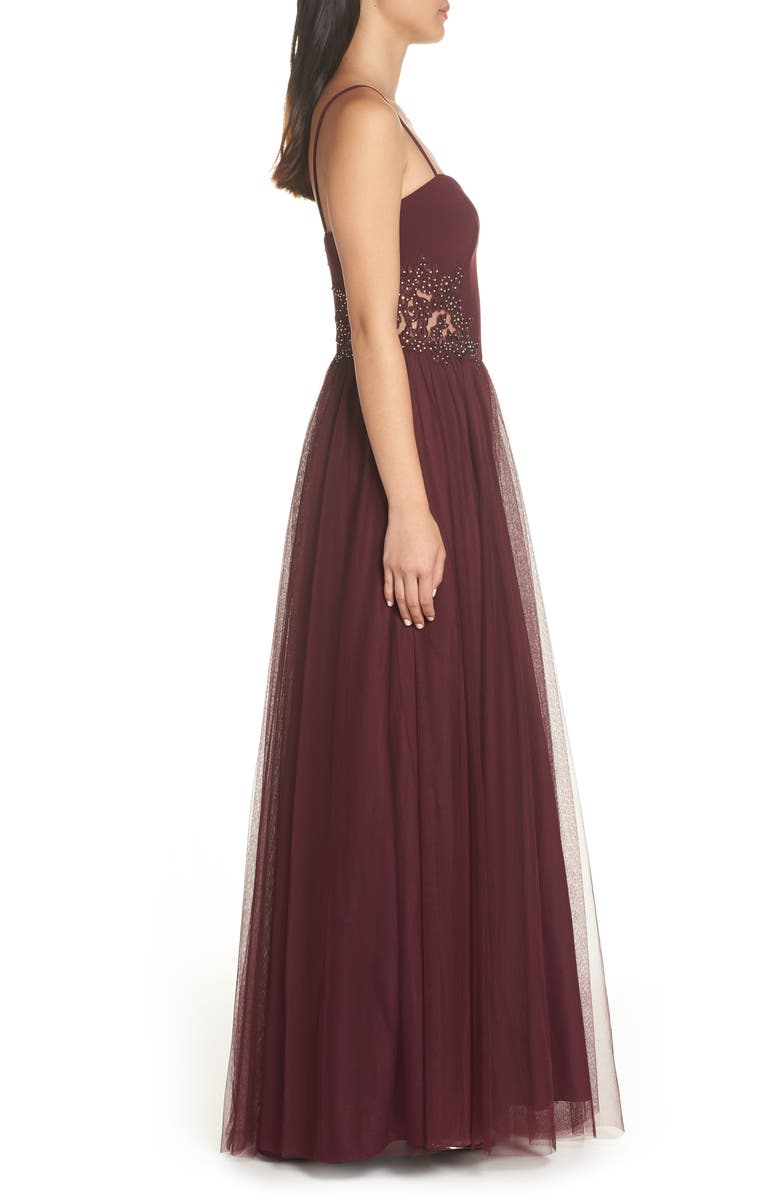 Blondie Nites Sweetheart Chiffon Gown, Alternate, color,