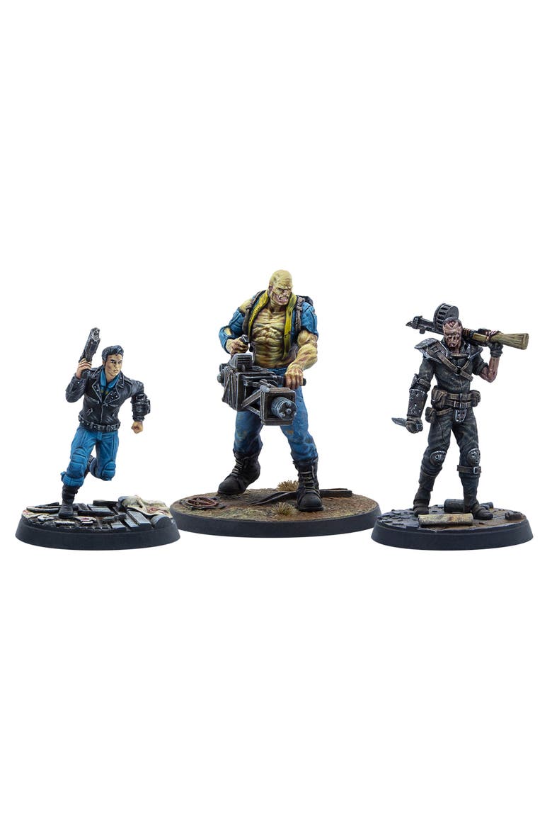 Fallout Wasteland Warfare Survivors, Capital Companions, 3 Miniatures, Alternate, color, Multicolored