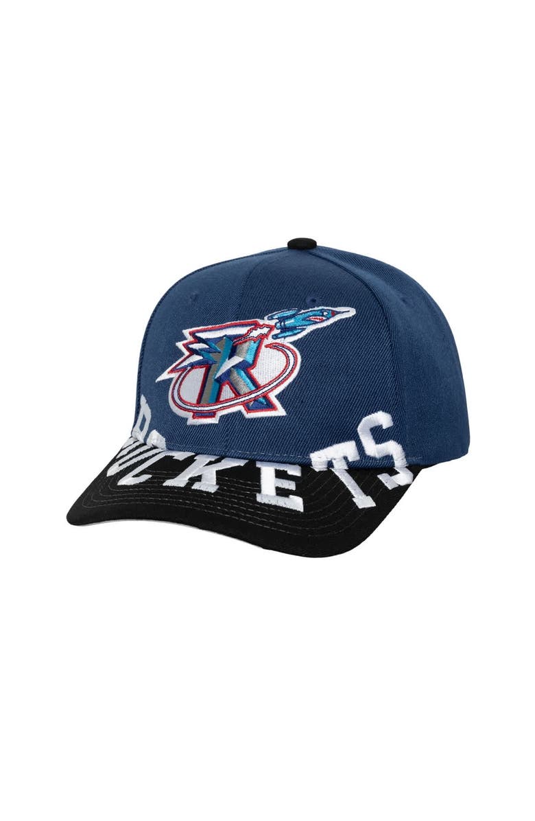 Mitchell & Ness Men's Mitchell & Ness Navy/Black Houston Rockets Underarch Two-Tone Pro Crown Snapback Hat, Main, color, 