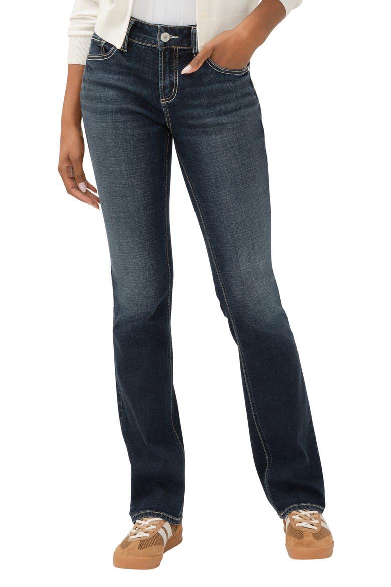 Elyse Mid Rise Slim Bootcut Jeans, Main, color, TEMPO