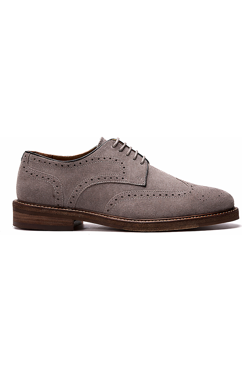 A. Veer Cambridge Wingtip Lace-up, Alternate, color, Taupe Suede