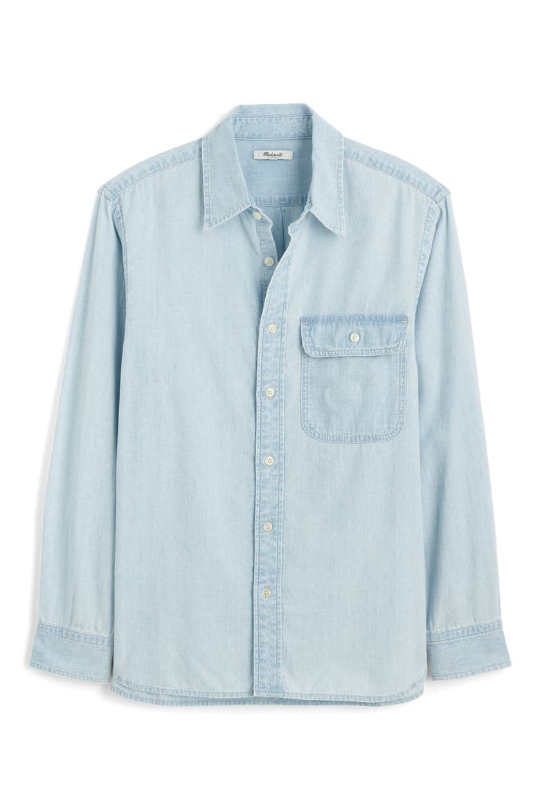 Chambray Work Shirt, Alternate, color, OLSON