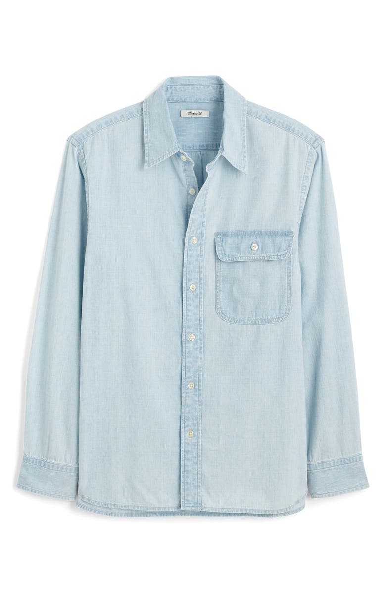 Madewell Chambray Work Shirt, Alternate, color, Olson