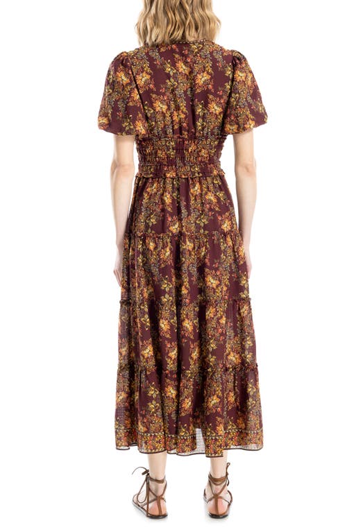 Max Studio Short Sleeve V-neck Maxi Dress