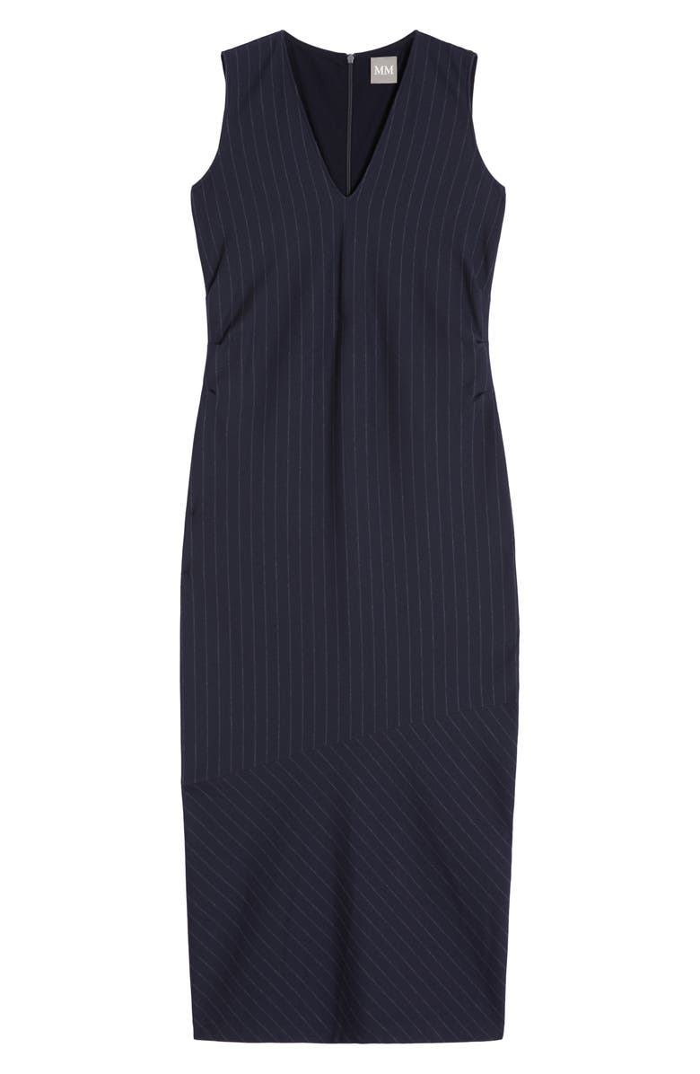 MM by Max Mara Newport Stripe Sleeveless Dress, Alternate, color, Midnight Blue