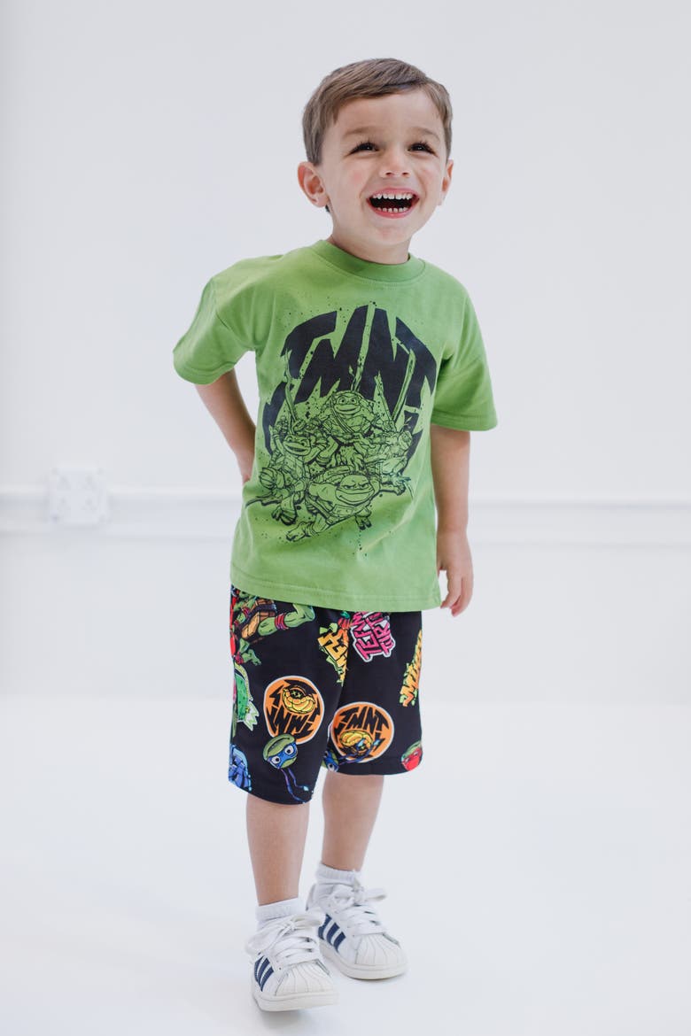 2-Piece T-Shirt and Shorts Set, Alternate, color, Kelly Green Black