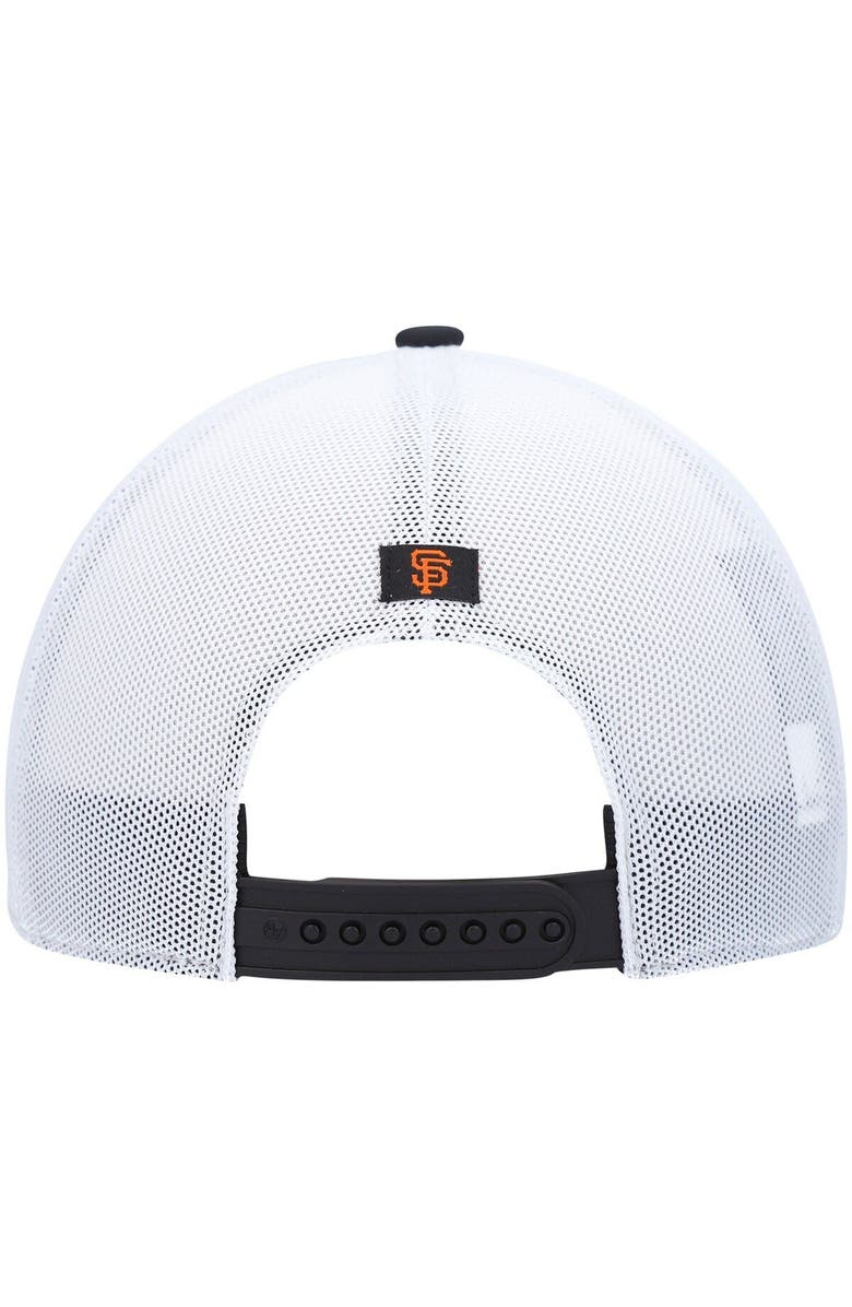'47 Men's '47 Black/White San Francisco Giants Burden Trucker Snapback Hat, Alternate, color, 