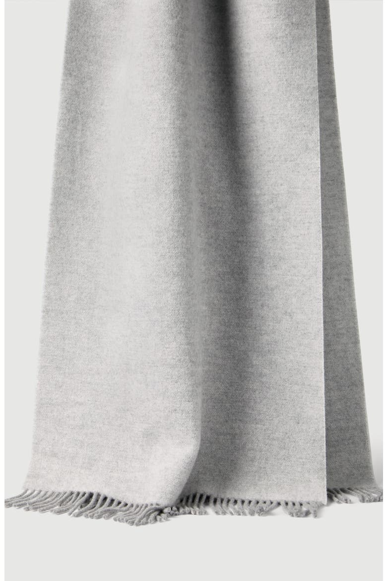 Hooded wool and cashmere knit scarf, Main, color, Light Grey