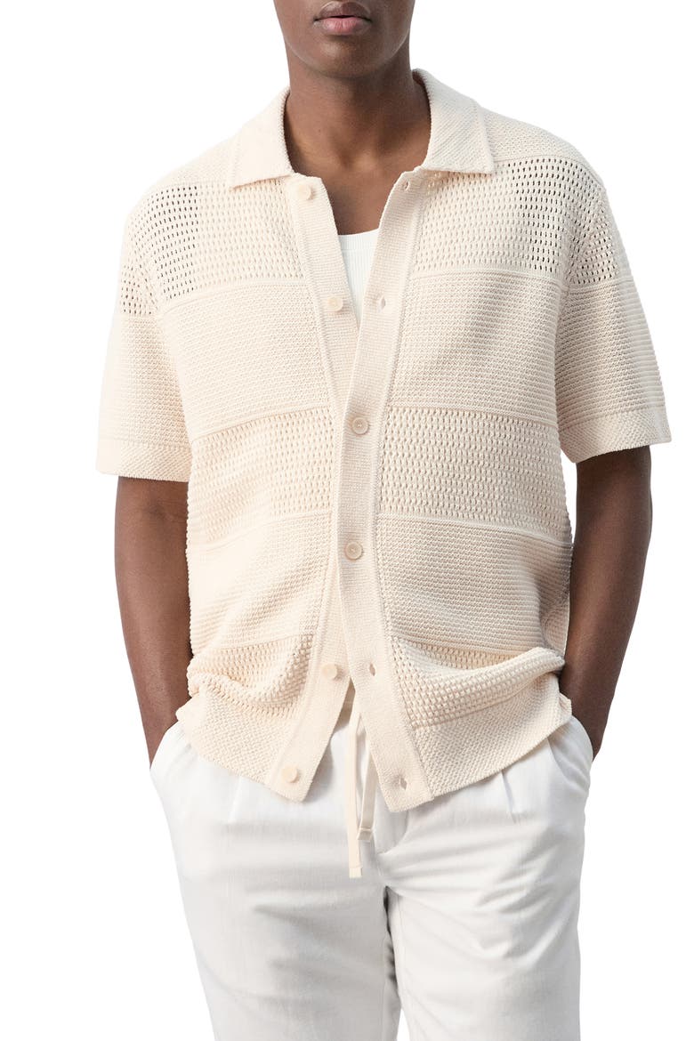 Open Stitch Shirt, Main, color, ECRU