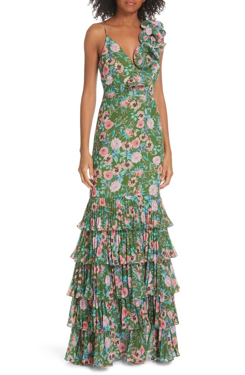 AMUR Esme Floral Print Dress, Main, color, 
