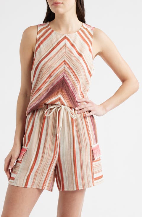 Chevron Print Sleeveless Top