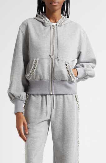 Maddie Embellished Zip-Up Hoodie