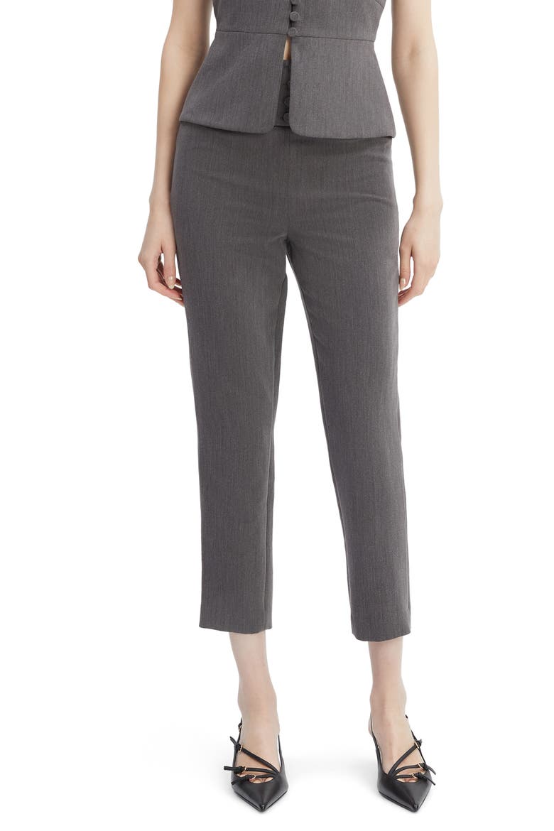 Corset High Waist Crop Pants, Main, color, GREY