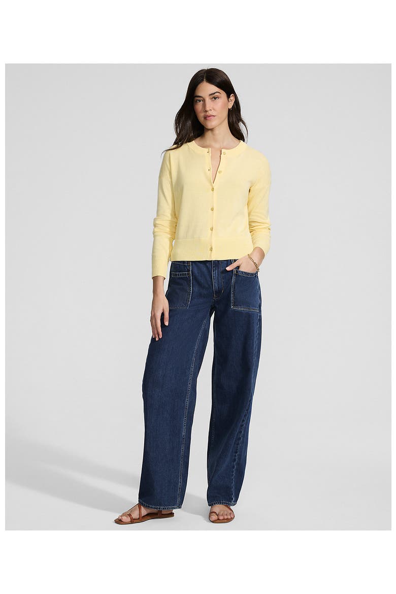 Lightweight Denim High Rise Relaxed Straight Pull On Pocket Jeans, Alternate, color, Crawford Wash