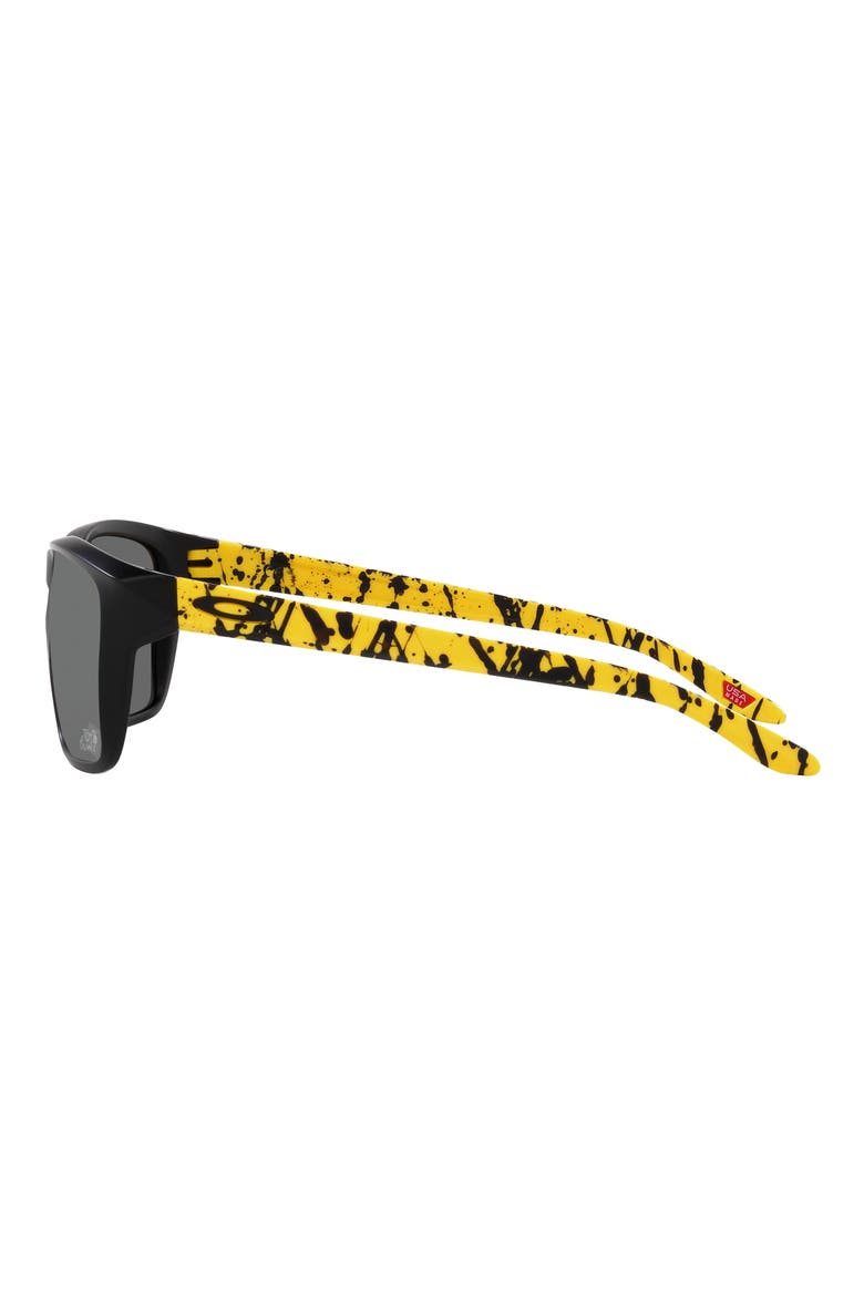 Sylas 57mm Prizm™ Rectangular Sunglasses, Alternate, color, BLACK