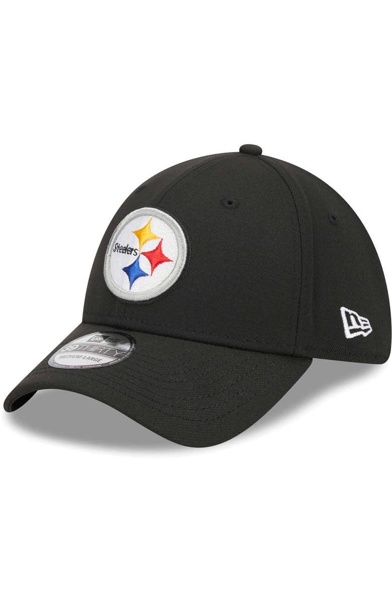 New Era Men's New Era Black Pittsburgh Steelers Main 39THIRTY Flex Hat, Main, color, Black