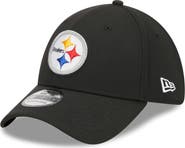 New Era Men's New Era Black Pittsburgh Steelers  Main 39THIRTY Flex Hat