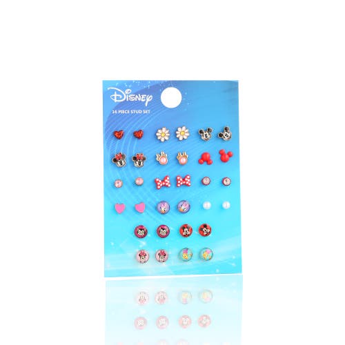 Disney Minnie Mouse & Friends Stud Earrings, Pack Of 16 Pairs In Multi
