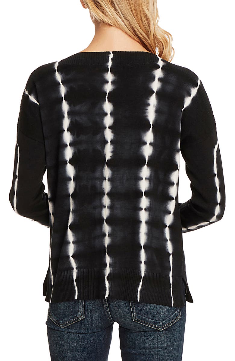 Vince Camuto Tie Dye Boatneck Long Sleeve Cotton Sweater, Alternate, color, 