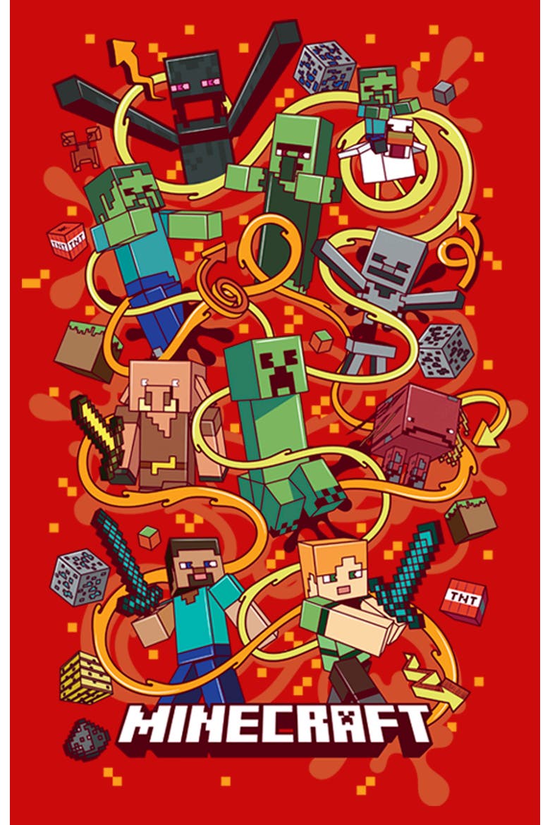 Boy's Minecraft No One Is Safe Character Tornado  Graphic T-Shirt, Alternate, color, Red