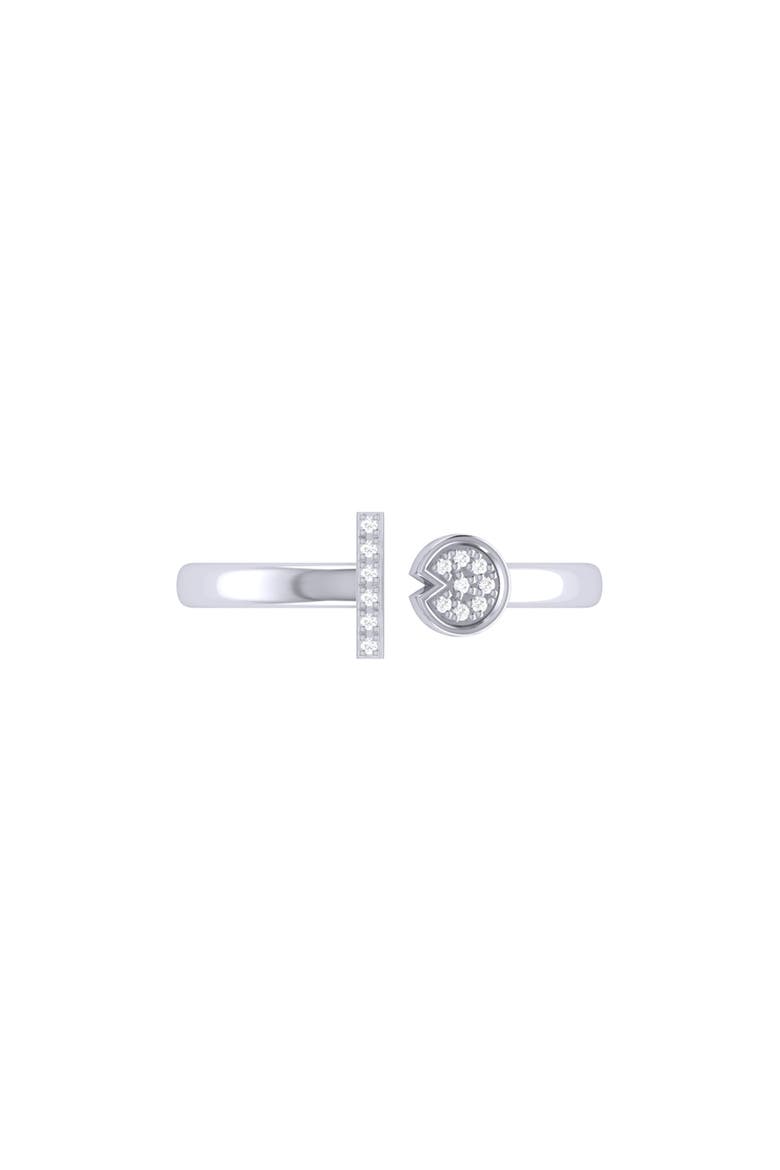 Pac-Man Lane Diamond Ring, Alternate, color, SILVER