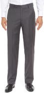 Berle Flat Front Solid Super 130s Wool Gabardine Trousers
