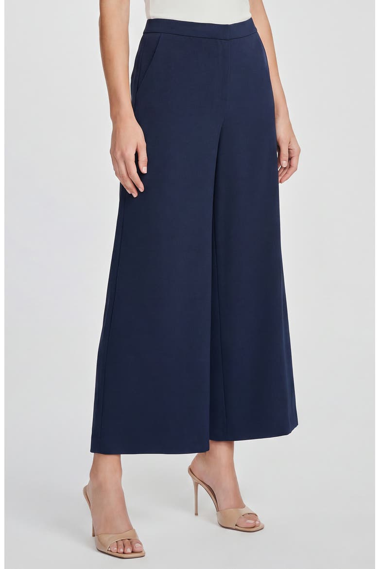 Elastic-Waisted Wide Leg Pants, Main, color, INDIGO NIGHT