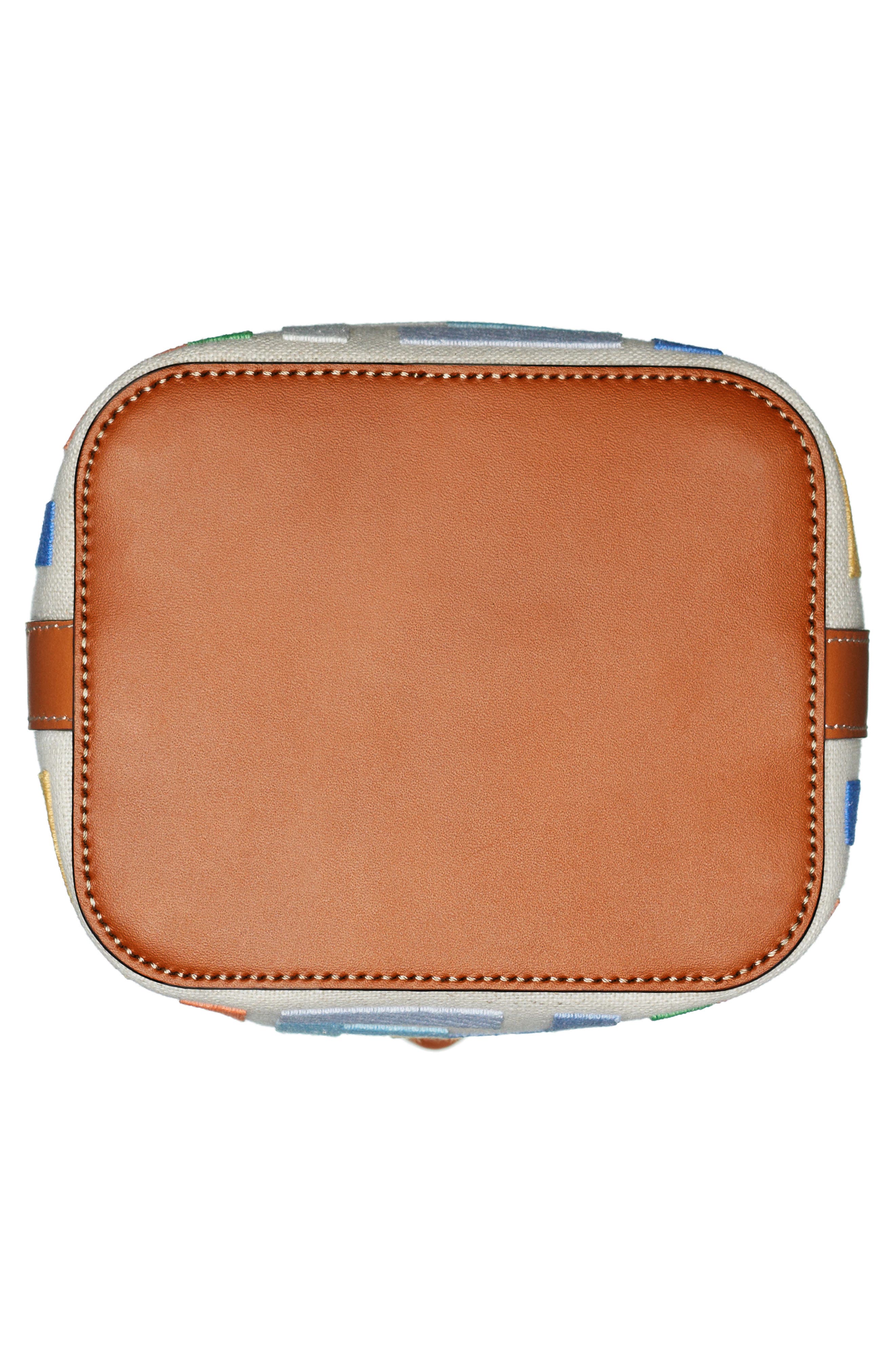 Fendi Mini Mon Tresor Logo Canvas Bucket Bag, Alternate, color, 