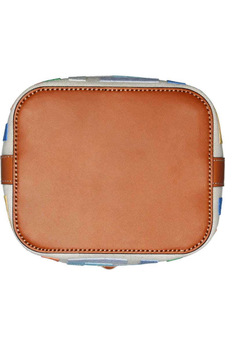 Fendi Mini Mon Tresor Logo Canvas Bucket Bag, Alternate, color,