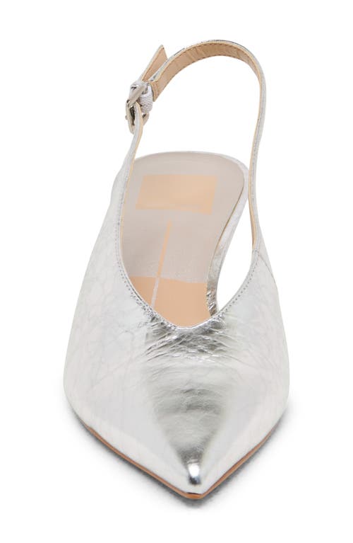 Dolce Vita Alenna Slingback Pointed Toe Kitten Heel Pump In Metallic