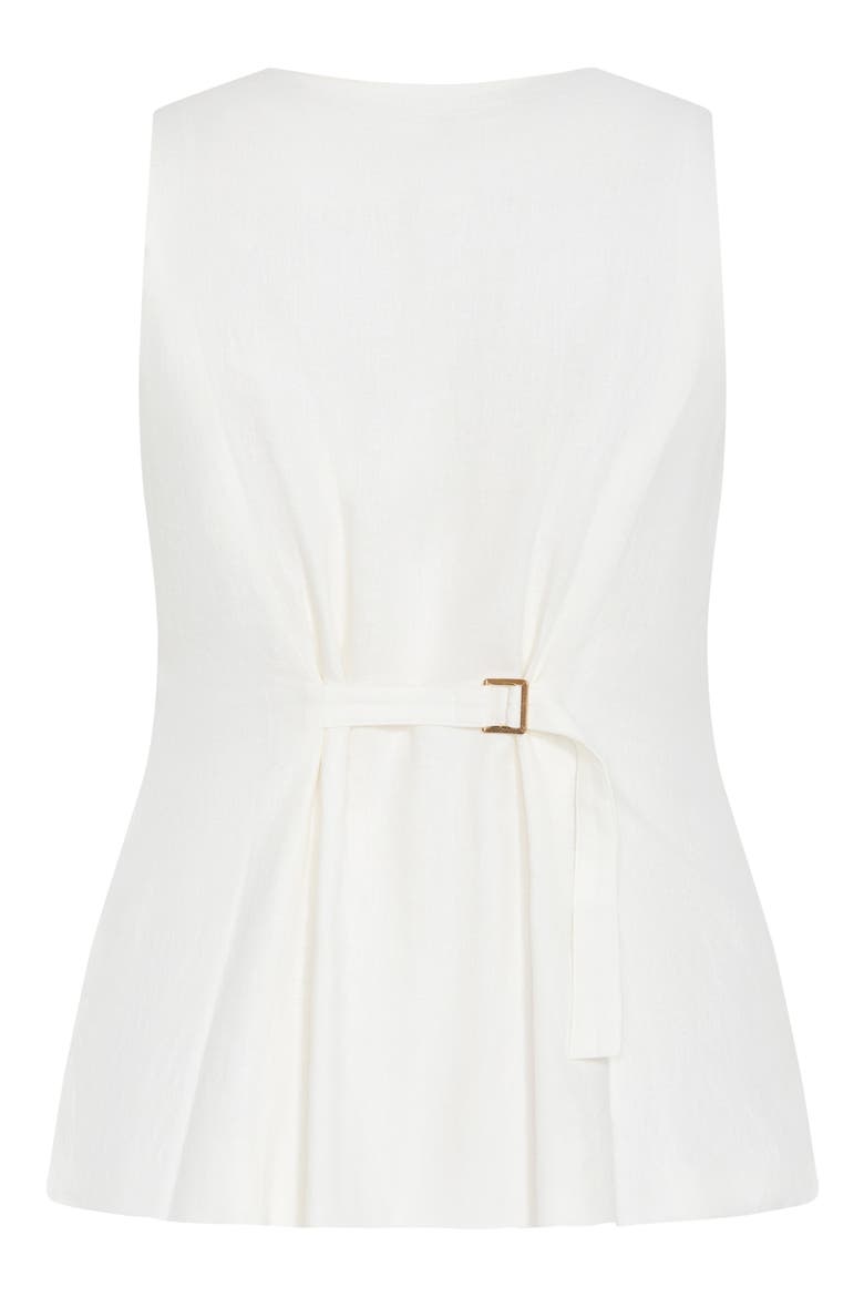 Devienne Linen Blend Vest, Alternate, color, IVORY