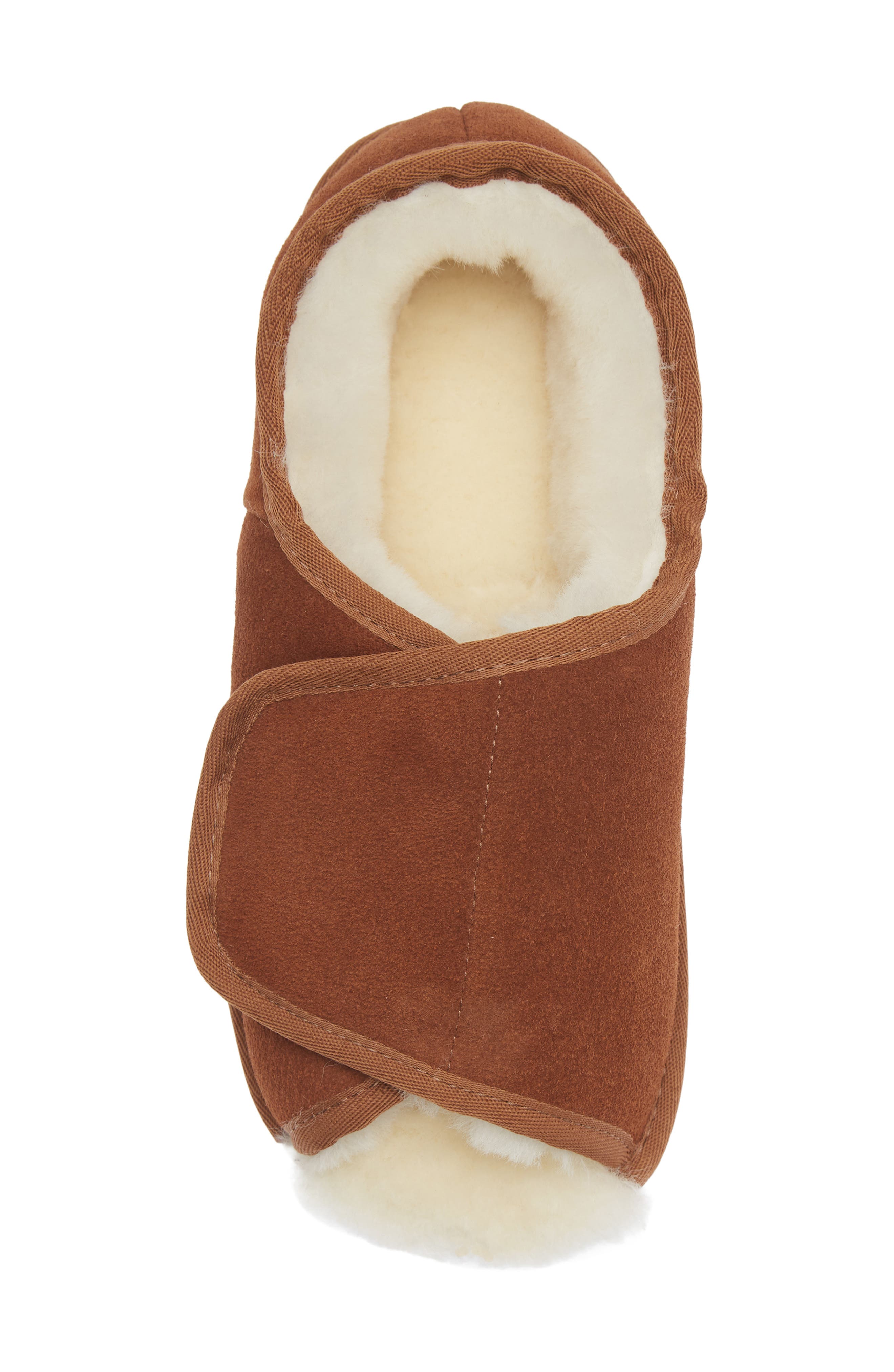 Open Toe Slipper, Alternate, color, CHESTNUT