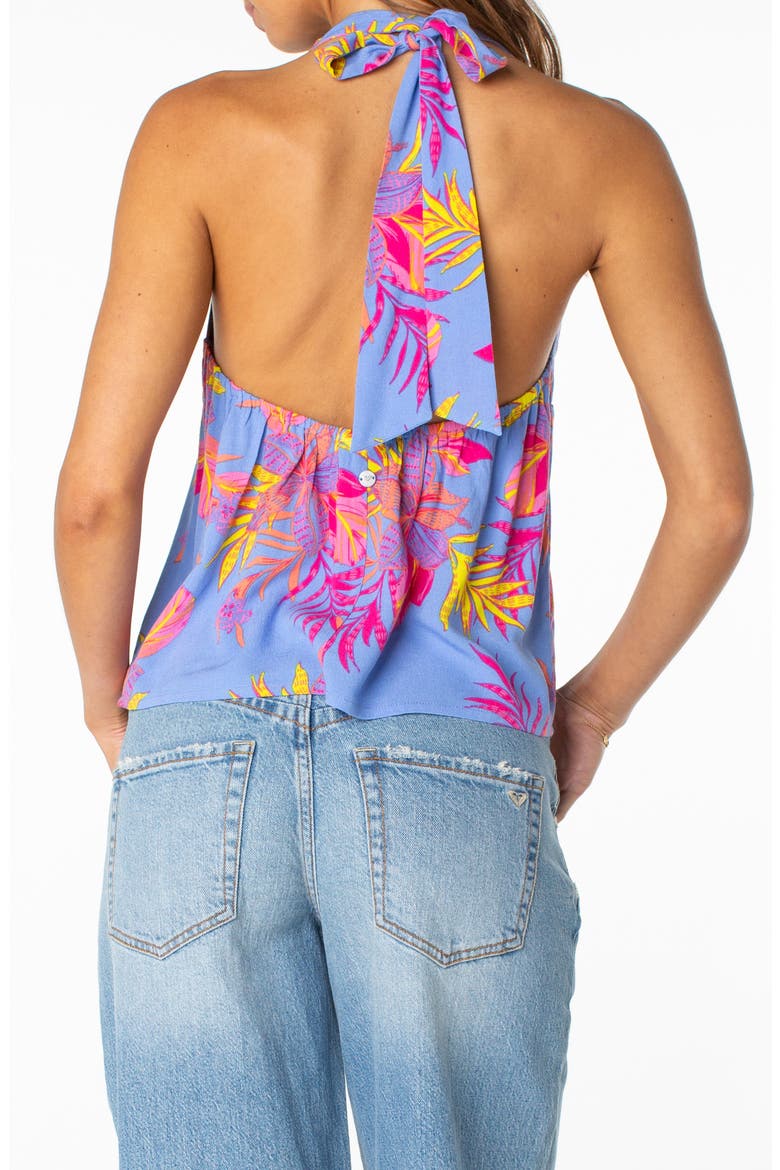 Fairweather Split Front Halter Top, Alternate, color, CORNFLOWER