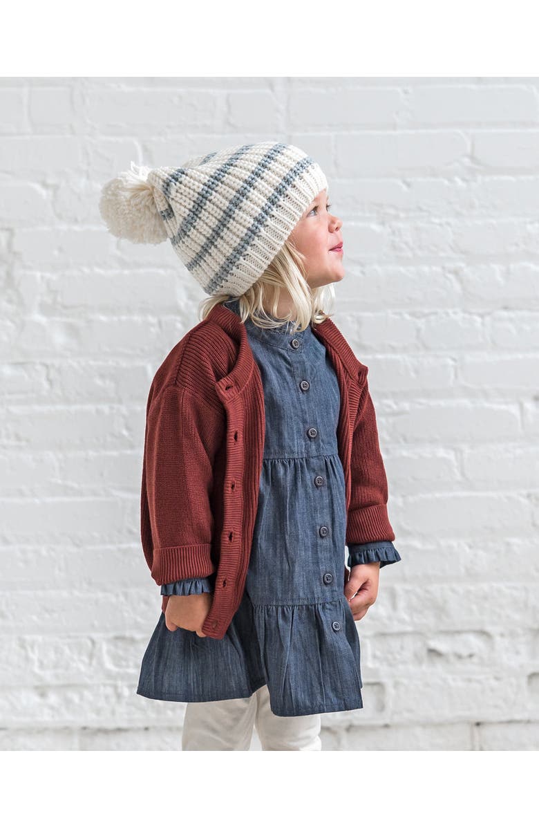 Kendi Tula Chambray Ruffle Shirt Dress, Alternate, color, Chambray